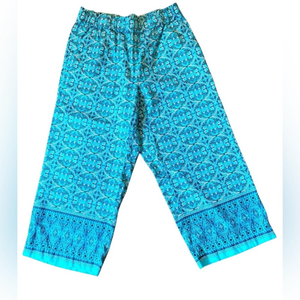 Talbots Nantucket Pull-on Crop Leg Pants Linen Cotton blend Size Large